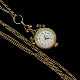 Vintage Art Deco USSR Ladies watch pendant Chaika gold plated