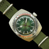 Soviet mechanical men's watch VOSTOK green Barrel Amphibian Diver