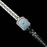 Luch vintage Soviet ladies mechanical wristwatch blue dial