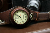 Antique WWI times New Leather STRAP (WRISTBAND) For Pocket Watch 50mm