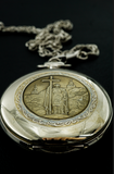 Vintage mechanical pocket watch Molnija 3602 18j Vladimir the Baptist Ukraine