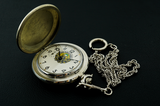 Old stock vintage mechanical pocket watch Molnija 3602 18j Kyiv Ukraine angel