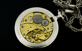 Old stock vintage mechanical pocket watch Molnija 3602 18j Kyiv Ukraine angel