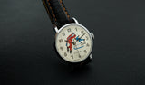 Zaria 21 jewels vintage mechanical wristwatch "skaters on the dial"