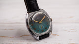 Vintage ZIM Pobeda 2602 emerald dial Soviet mechanical men's casual watch