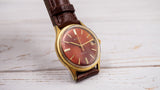 Vintage mechanical shockproof men's watch VOSTOK 2214 red dial