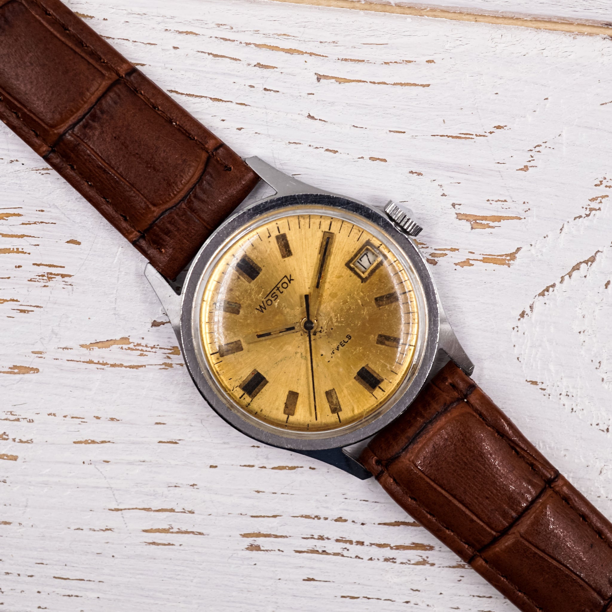 Wostok 18 Jewels Gold Plated USSR Vostok buy Wristwatch cal. 2214 Soviet Union watch 1980s