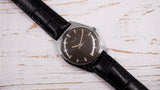 Vintage POLJOT 17 jewels soviet mechanical wristwatch, black dial