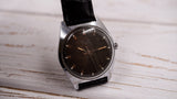 Vintage POLJOT 17 jewels soviet mechanical wristwatch, black dial