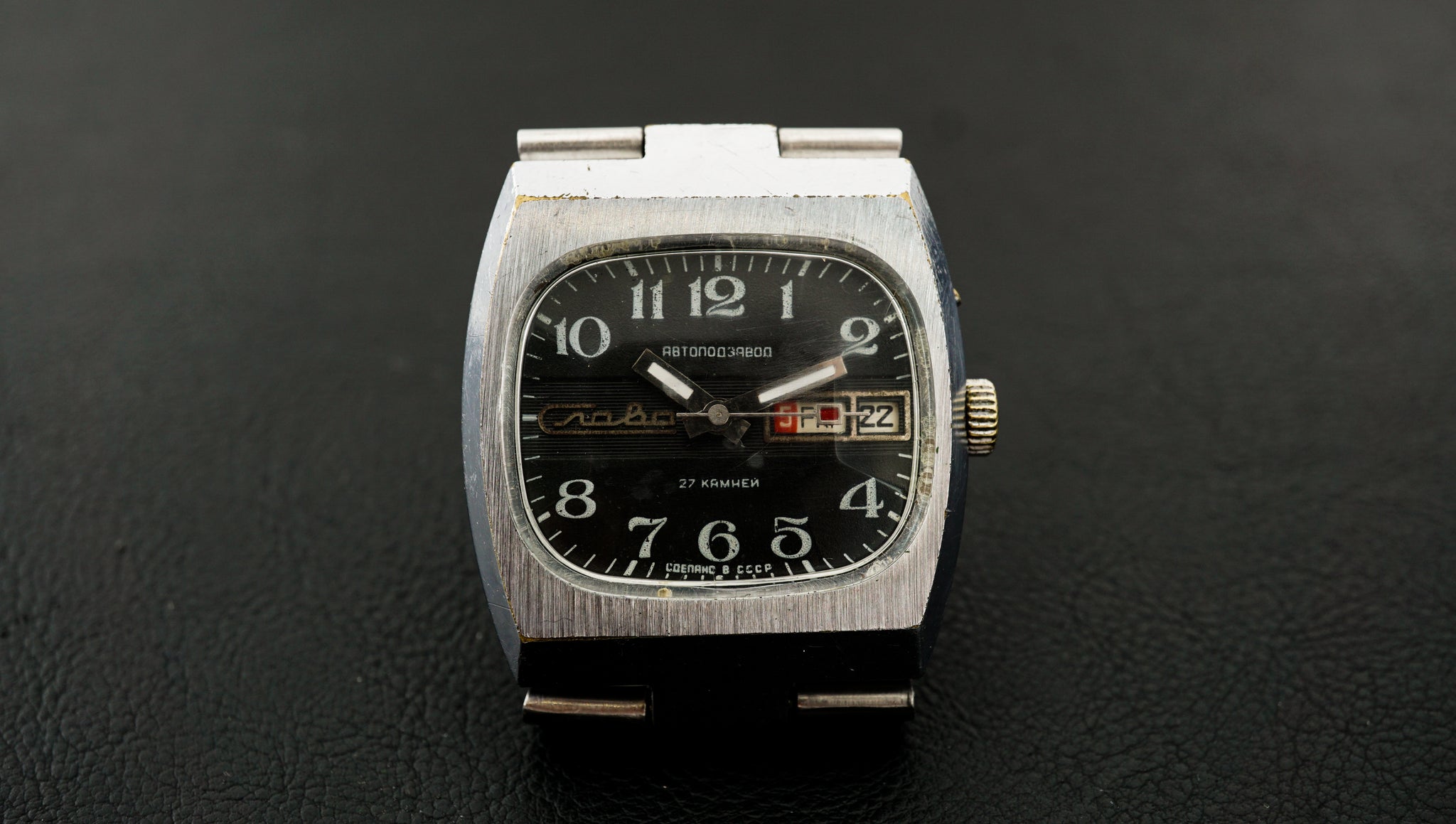 大量入荷中 SLAVA 2427 automatic 27jewels 古い腕時計 自動巻き - 時計