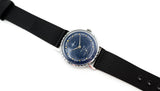 Vintage ZIM Pobeda 2602 blue dial Soviet mechanical men's casual watch