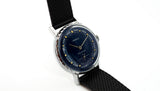 Vintage ZIM Pobeda 2602 blue dial Soviet mechanical men's casual watch