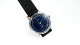 Vintage ZIM Pobeda 2602 blue dial Soviet mechanical men's casual watch