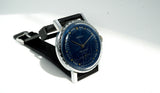 Vintage ZIM Pobeda 2602 blue dial Soviet mechanical men's casual watch