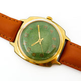 Vintage soviet watch Luch 2209 green dial 23 jewels, rare green dial