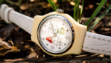 Vintage Soviet kids mechanical white watch Chaika