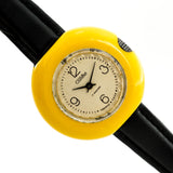 Vintage beautiful ladies mechanical watch Slava, yellow case