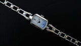 Vintage Soviet womens mechanical watch Luch blue dial