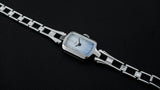 Vintage Soviet womens mechanical watch Luch blue dial