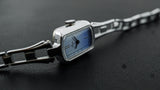 Vintage Soviet womens mechanical watch Luch blue dial