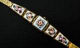 Chaika 1601.A Soviet vintage ladies wristwatch Enamel bracelet