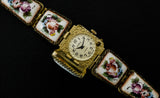 Chaika 1601.A Soviet vintage ladies wristwatch Enamel bracelet