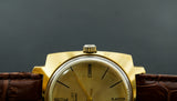 Vintage mechanical wristwatch Poljot gold dial shock-resist