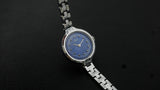 Luch vintage Soviet womens mechanical wristwatch blue dial