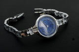 Luch vintage Soviet womens mechanical wristwatch blue dial