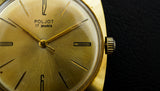 Vintage mechanical wristwatch Poljot gold dial shock-resist