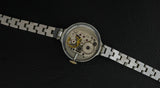 Luch vintage Soviet womens mechanical wristwatch blue dial