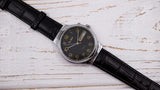 Vintage Soviet dress watch SLAVA 26 jewels day/date indicator black dial