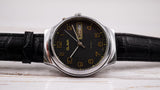 Vintage Soviet dress watch SLAVA 26 jewels day/date indicator black dial