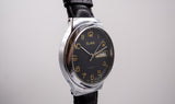 Vintage Soviet dress watch SLAVA 26 jewels day/date indicator black dial