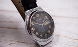 Vintage Soviet dress watch SLAVA 26 jewels day/date indicator black dial