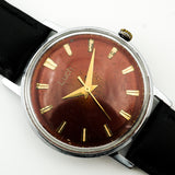 Vintage Soviet Dress Watch Luch 2209 USSR Unisex pomegranate dial