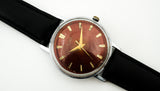 Vintage Soviet Dress Watch Luch 2209 USSR Unisex pomegranate dial