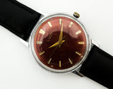 Vintage Soviet Dress Watch Luch 2209 USSR Unisex pomegranate dial