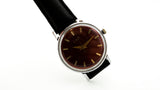 Vintage Soviet Dress Watch Luch 2209 USSR Unisex pomegranate dial