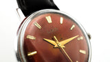 Vintage Soviet Dress Watch Luch 2209 USSR Unisex pomegranate dial