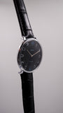 Vintage Zaria 1601 Soviet mechanical wristwatch, unisex watch, black dial