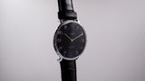 Vintage Zaria 1601 Soviet mechanical wristwatch, unisex watch, black dial