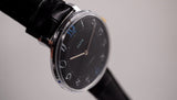 Vintage Zaria 1601 Soviet mechanical wristwatch, unisex watch, black dial