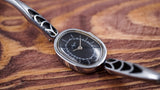 Vintage Soviet womens mechanical watch Luch 1801.1 K1 black dial