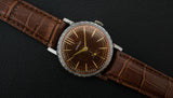 Vintage Original Pobeda ZIM 2602 watch brown dial