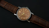 Vintage Original Pobeda ZIM 2602 watch brown dial