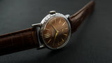 Vintage Original Pobeda ZIM 2602 watch brown dial