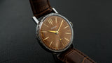 Vintage Original Pobeda ZIM 2602 watch brown dial