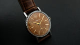 Vintage Original Pobeda ZIM 2602 watch brown dial