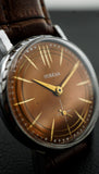 Vintage Original Pobeda ZIM 2602 watch brown dial